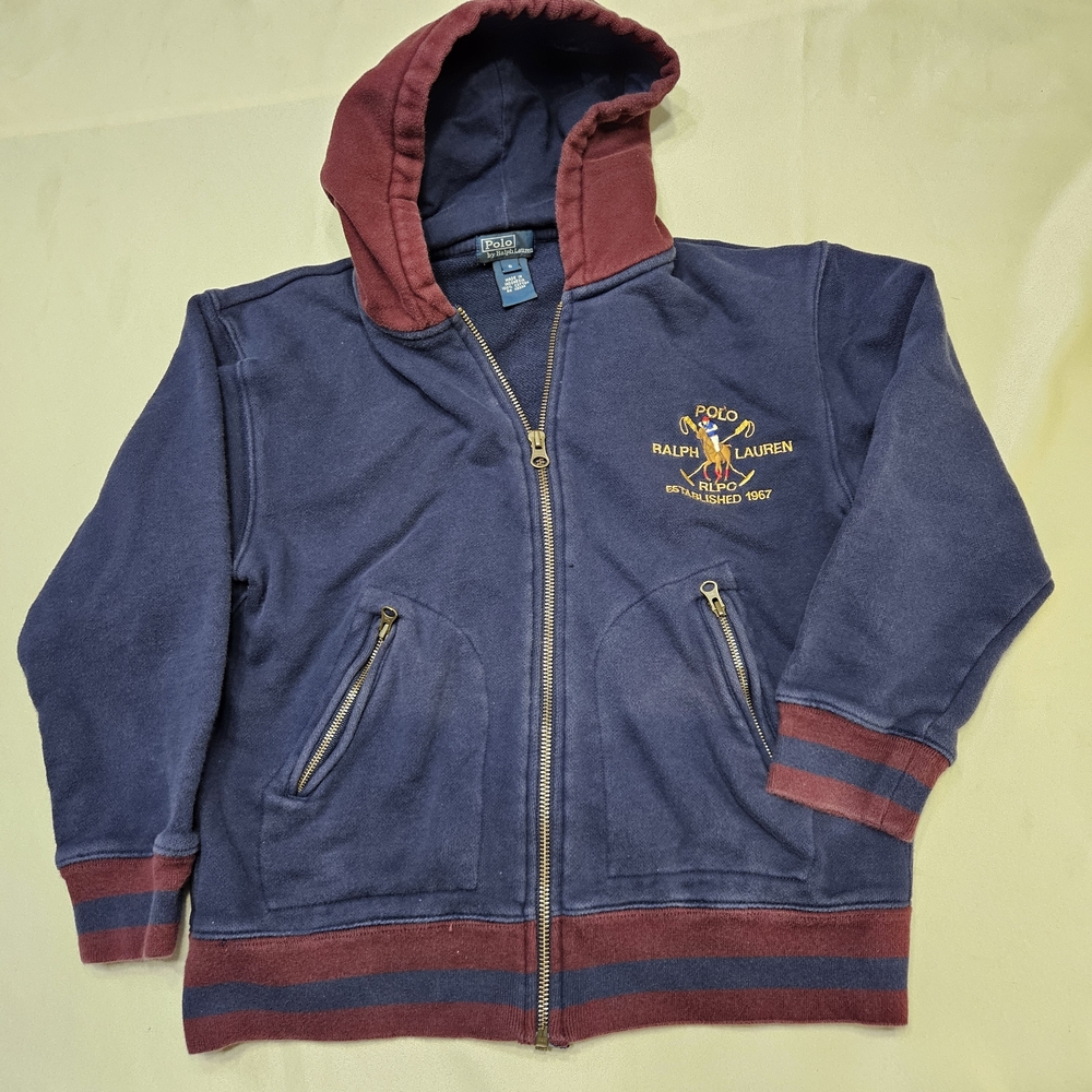 Polo by Ralph Lauren Kids Navy and Burgundy Hoodie